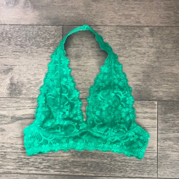 Free People halter green bralette - Picture 2 of 10